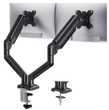 🖥️ HUANUO Monitorhalterung für 2 Monitore bis 32 Zoll für 29,63€ (statt 38€)