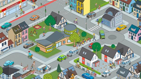 🛣️DVR: Wimmelbild Kind und Verkehr gratis bestellen 🛣️DVR: Wimmelbild Kind und Verkehr gratis bestellen