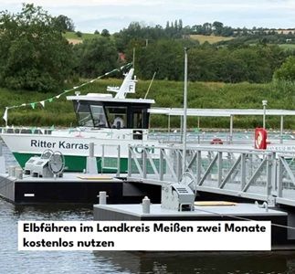 ⛴️Lokal: Elbfähren im Landkreis Meißen zwei Monate gratis nutzen – ab 15.08.