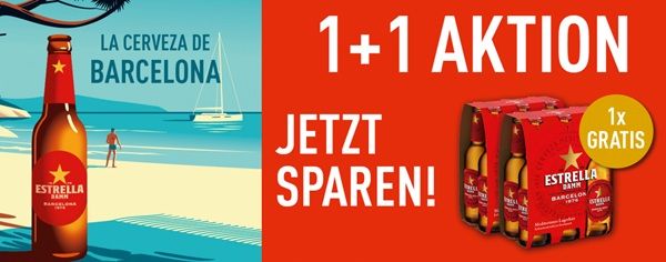 🍺 Estrella Damm gratis ausprobieren - 1+1 Aktion 🍺 Estrella Damm gratis ausprobieren 1+1 Aktion