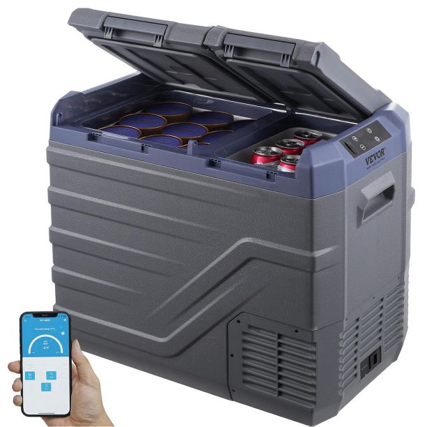 🧊 VEVOR 12V Kühlkompressorbox (39l) mit 2 Zonen bis -20°C & App für 147,64€ (statt 191€)