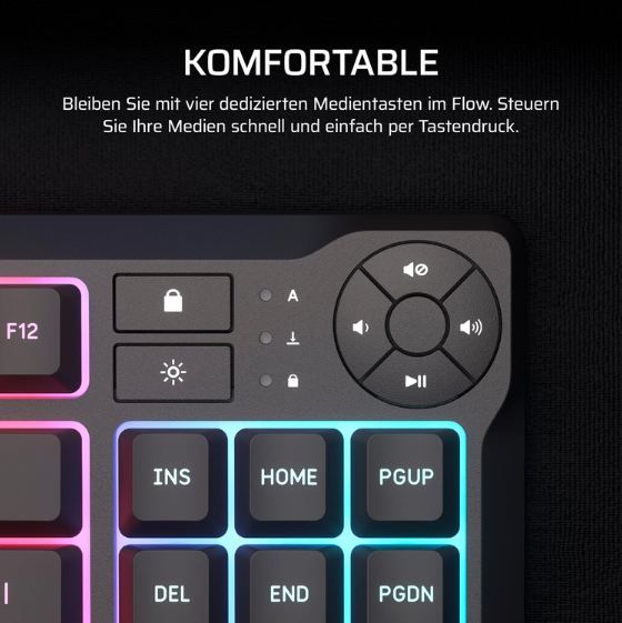 ⌨️ Corsair K55 CORE TKL RGB Tenkeyless Gaming Tastatur für 39,99€ (statt 50€)