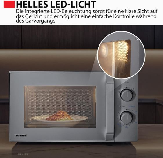 🍛 Toshiba Solo Mikrowelle mit 700W & 20L für 74,99€ (statt 95€)