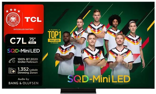 📺 TCL 75C7L 75 SQD Mini Smart LED TV mit 144Hz ab 1.529€ (statt 1.799€)