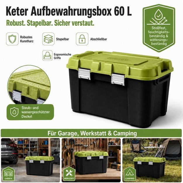 🗃️ 3x Keter Aufbewahrungsbox mit Deckel, 60L für 29,97€ (statt 60€) 🗃️ 3x Keter Aufbewahrungsbox mit Deckel, 60L für 29,97€ (statt 60€)