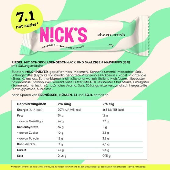 đ« 15er Pack Nicks Choco Crush Snack Riegel ab 12,68⏠(statt 20âŹ) đ« 15er Pack Nicks Choco Crush Snack Riegel ab 12,68⏠(statt 20âŹ)