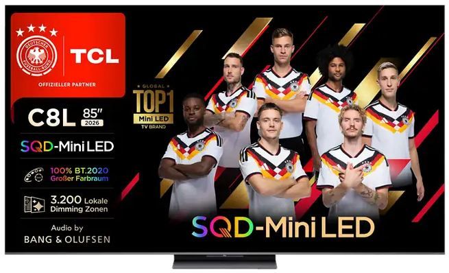 📺 TCL 85C8L 85 Zoll (!) 4K UHD SQD Mini LED TV ab 3.059€ (statt 3.599€)