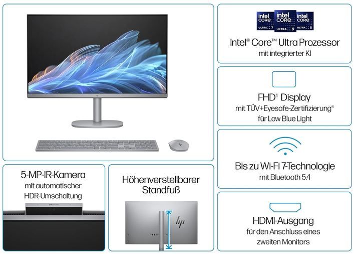 🖥️ HP OmniStudio X 27 🖥️ HP OmniStudio X 27 All in One KI PC mit Core Ultra 7, 16GB/1TB für 1.209€ (statt 1.449€)
