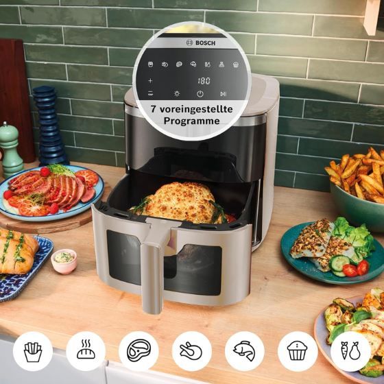 🍟 Bosch Serie 6 XXL Heißluftfritteuse mit 7,2L für 99€ (statt 135€)