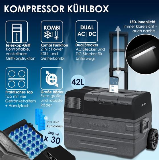 🧊 Kesser Kompressor Kühlbox mit App & 42L für 148,80€ (statt 180€) 🧊 Kesser Kompressor Kühlbox mit App & 42L für 148,80€ (statt 180€)