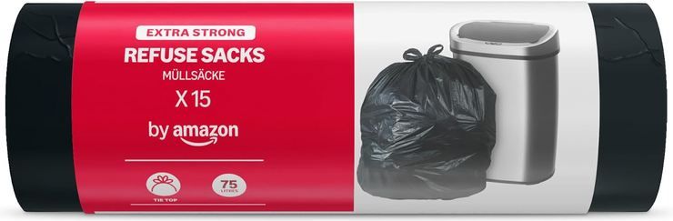 🗑️ 15x by Amazon Extrastarker Müllsack mit Bindegriff, 75L ab 1,53€ (statt 2€) 🗑️ 15x by Amazon Extrastarker Müllsack mit Bindegriff, 75L ab 1,53€ (statt 2€)