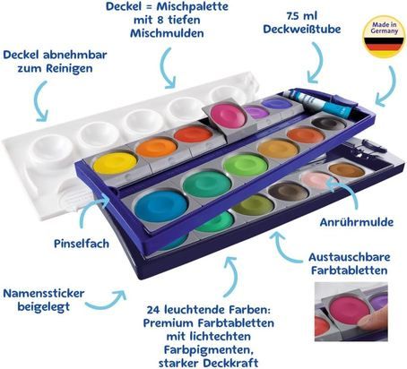 🎨 Pelikan K24 Farbkasten inklusive Deckweiß + 24 Farben für 15,33€ (statt 20€)