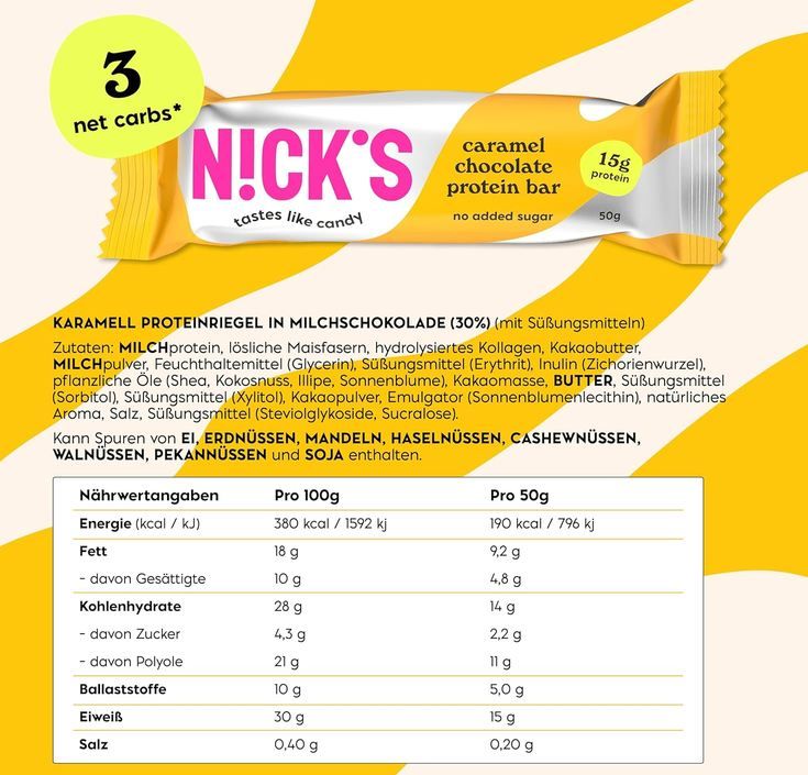🍫 12er Pack Nicks Karamell Schokolade Protein Riegel ab 16,51€ (statt 26€) 🍫 12er Pack Nicks Karamell Schokolade Protein Riegel ab 16,51€ (statt 26€)
