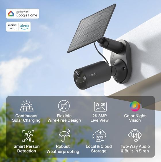 🎥 Tapo C411 Kit 2K Solar Überwachungskamera für 44,99€ (statt 58€)