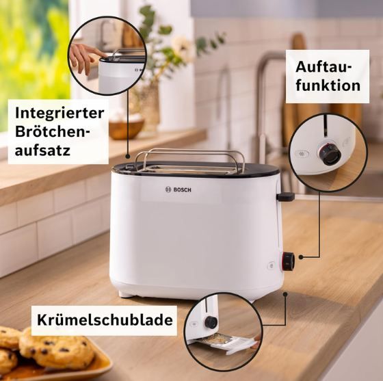 🍞 Bosch TAT2M121 MyMoment Toaster mit 800W für 32,99€ (statt 38€)