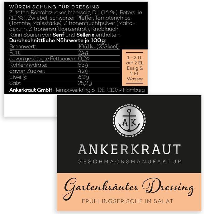 🥗 200g Ankerkraut Gartenkräuter Dressing ab 5,69€ (statt 10€) 🥗 200g Ankerkraut Gartenkräuter Dressing ab 5,69€ (statt 10€)