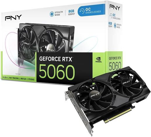 🖥️ PNY GeForce RTX 5060 Grafikkarte, 8GB, Overclocked für 302,73€ (statt 327€) 🖥️ PNY GeForce RTX 5060 Grafikkarte, 8GB, Overclocked für 302,73€ (statt 327€)