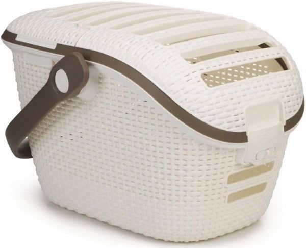 🐈 Curver Pet Rattan Transportbox mit Griff, 51x38x33cm für 24,99€ (statt 31€)