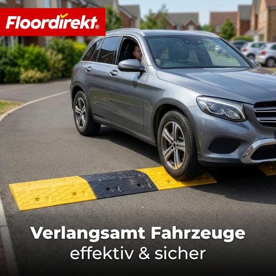 🚗 2 tlg. Set Floordirekt Gummi Bodenschwelle, 100x35x5cm für 29,90€ (statt 40€)