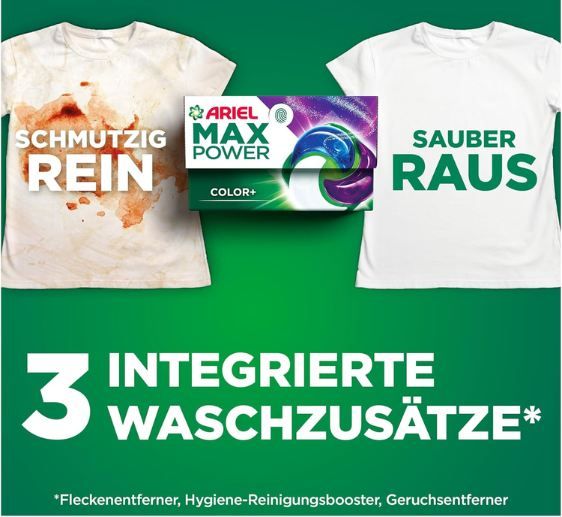 🫧 66er Pack Ariel Max Power Pods Flüssigwaschmittelkapseln für 24,99€ (statt 33€) 🫧 66er Pack Ariel Max Power Pods Flüssigwaschmittelkapseln für 24,99€ (statt 33€)