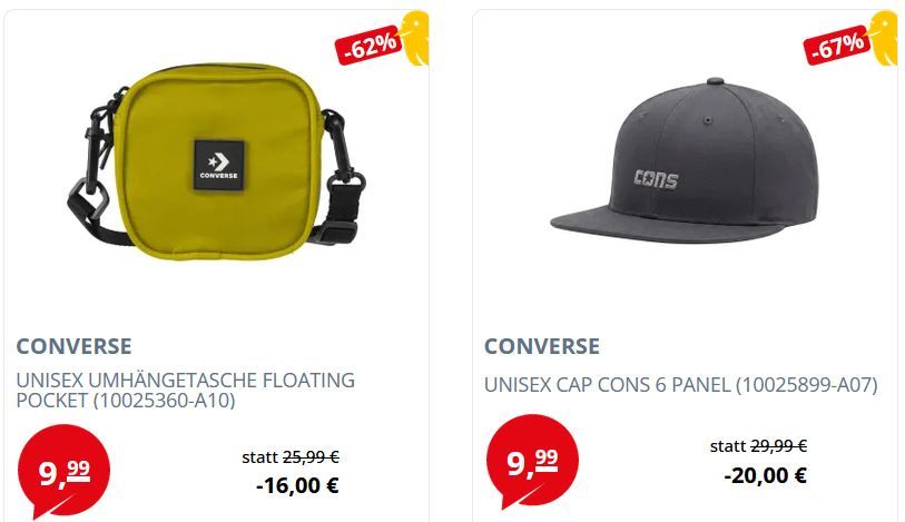 🧢 Picksport Converse Accessoires Sale - Jeder Artikel 9,99€ + Versand! 🧢 Picksport Converse Accessoires Sale Jeder Artikel 9,99€ + Versand!