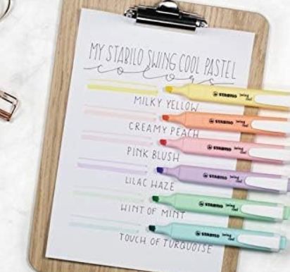 ✍🏻 6er Pack Stabilo Swing Cool Pastell Textmarker für 5,68€ (statt 9€)