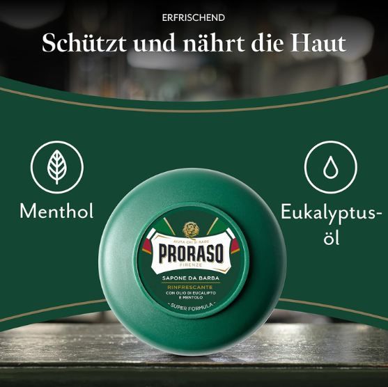 🪒 Proraso Shaving Soap inklusive Seifenschale, 150ml ab 3,55€ (statt 5€) 🪒 Proraso Shaving Soap inklusive Seifenschale, 150ml ab 3,55€ (statt 5€)