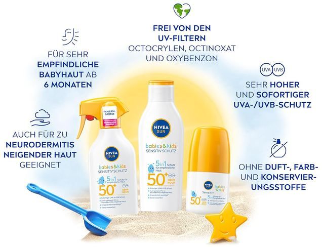 ☀️ 2 x Nivea Sun Babies & Kids Sensitiv Schutz Sonnenmilch LSF 50+ ab 15,86€ (statt 28€) ☀️ 2 x Nivea Sun Babies & Kids Sensitiv Schutz Sonnenmilch LSF 50+ ab 15,86€ (statt 28€)