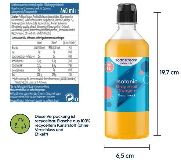 🥤 4er Pack Sodastream drink mix Isotonic Grapefruit-Orange ab 16€ (statt 22€) 🥤 4er Pack Sodastream drink mix Isotonic Grapefruit Orange ab 16€ (statt 22€)