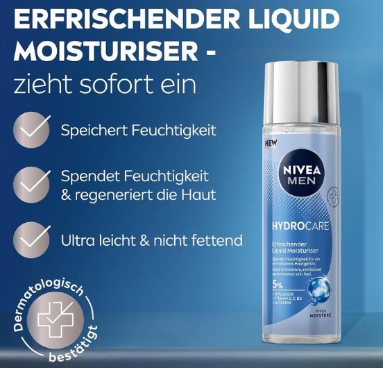 🧴 3x Nivea Men XXL Hydrocare Liquid Moisturiser, 100ml für 22,85€ (statt 30€)