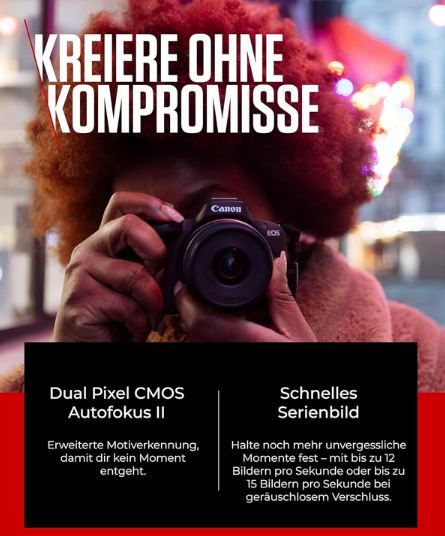 📷 Canon EOS R50 Systemkamera + RF-S 18-45mm + RF 75-300mm für 849€ (statt 999€) 📷 Canon EOS R50 Systemkamera + RF S 18 45mm + RF 75 300mm für 849€ (statt 999€)