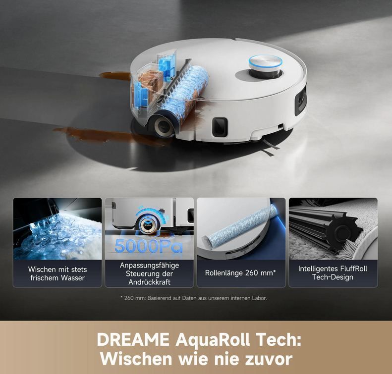 🧹 Dreame Aqua10 Ultra Roller Complete Saug  & Wischroboter für 749€ (statt 809€)