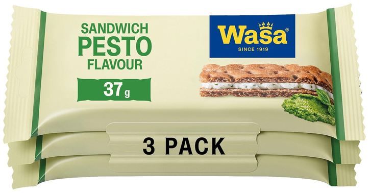 😋 4 x 3er Pack Wasa Knäckebrot Sandwich Pesto ab 6,46€ (statt 10€)