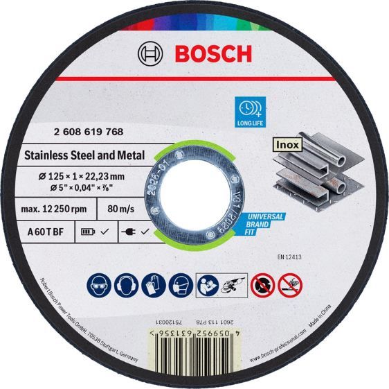🪚 Bosch Stainless Steel & Metal Trennscheibe, 125mm für nur 0,49€ (statt 1€)