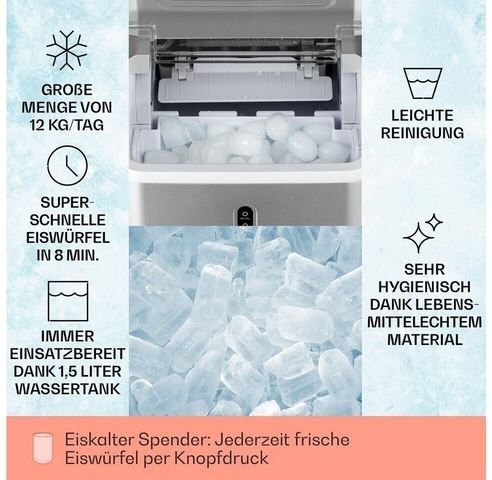 🧊 Klarstein Chillout Eiswürfelmaschine, 1,5L für 112€ (statt 132€) 🧊 Klarstein Chillout Eiswürfelmaschine, 1,5L für 112€ (statt 132€)