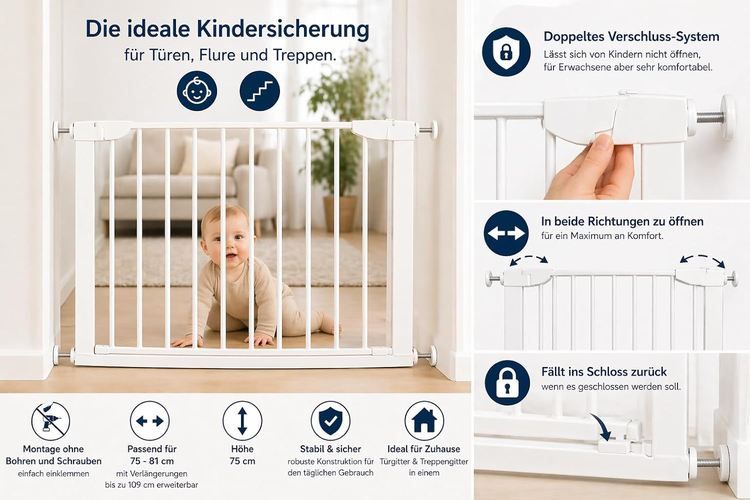 🚸 Fiducia Tür- & Treppenschutzgitter (75-102 cm) für 28,99€ (statt 50€) 🚸 Fiducia Tür & Treppenschutzgitter (75 102 cm) für 28,99€ (statt 50€)