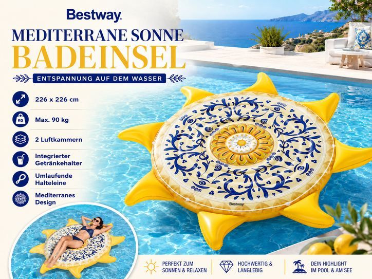 🌞 Bestway Sonne Schwimminsel, 226cm für 19,90€ (statt 33€) 🌞 Bestway Sonne Schwimminsel, 226cm für 19,90€ (statt 33€)