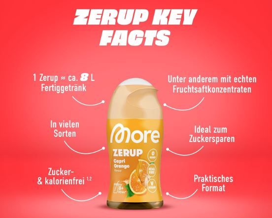 🍐 MORE Zerup Birne Getränkesirup, 65ml ab 4€ (statt 6€)