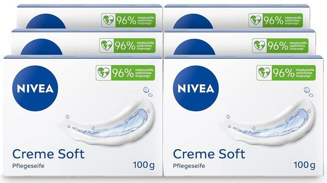 🧼 3 x 6er Pack NIVEA Creme Soft Pflegeseife ab 16,92€ (statt 27€) - 0,94€ pro Stück! 🧼 3 x 6er Pack NIVEA Creme Soft Pflegeseife ab 16,92€ (statt 27€) 0,94€ pro Stück!