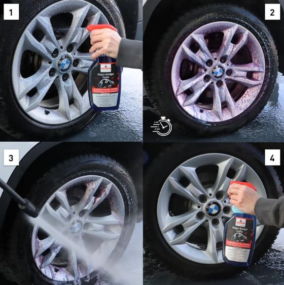 🚗 Nigrin EvoTec Felgen Reiniger mit Wirk Indikator, 500ml ab 9,85€ (statt 15€)