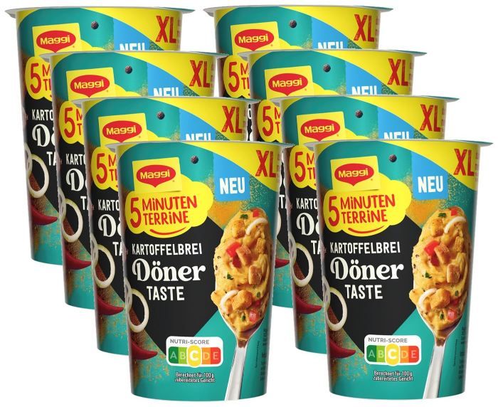 🥔 8er Pack Maggi 5 Minuten Terrine XL Döner Taste Kartoffelbrei ab 10,92€ (statt 14€) 🥔 8er Pack Maggi 5 Minuten Terrine XL Döner Taste Kartoffelbrei ab 10,92€ (statt 14€)