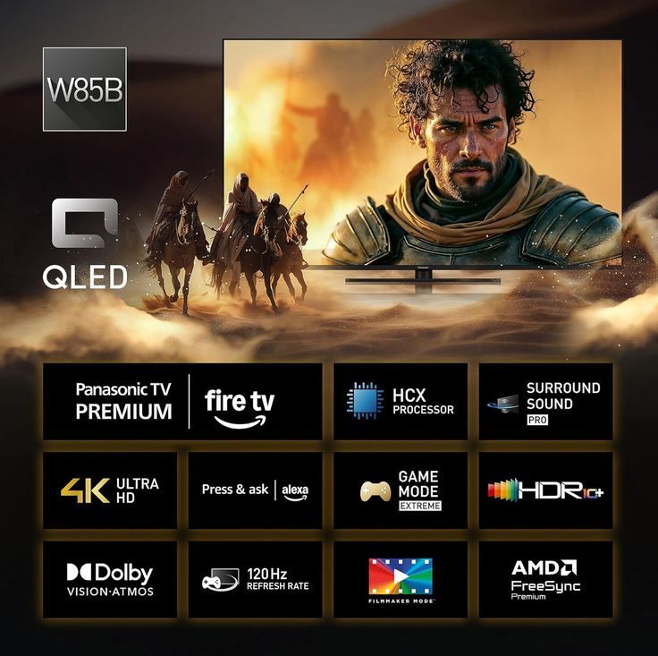 📺 Panasonic 43W85BEZC W85B 43 📺 Panasonic 43W85BEZC W85B 43 4K Ultra HD QLED Smart TV, 120Hz für 549€ (statt 649€)