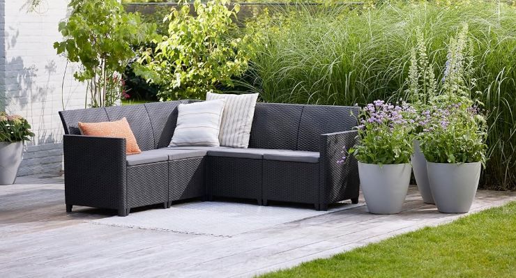 🏡 Keter Nora Ecksofa, 5-Sitzer mit Kissen & Beistelltisch für 253,99€ (statt 351€) 🏡 Keter Nora Ecksofa, 5 Sitzer mit Kissen & Beistelltisch für 253,99€ (statt 351€)