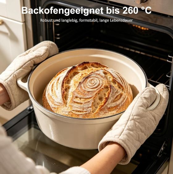 🍲 Topbooc Dutch Oven Topf mit Deckel, 26cm für 39,98€ (statt 84€) 🍲 Topbooc Dutch Oven Topf mit Deckel, 26cm für 39,98€ (statt 84€)
