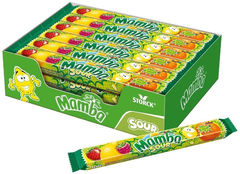 🍬 24er Pack Mamba Sour Kaubonbons in 4 Sorten für 18,30€ (statt 24€)