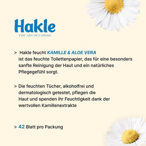 🧻 12 x 42er Pack Hakle Feucht Kamille & Aloe Vera Toilettenpapier ab 11,77€ (statt 20€) 🧻 12 x 42er Pack Hakle Feucht Kamille & Aloe Vera Toilettenpapier ab 11,77€ (statt 20€)