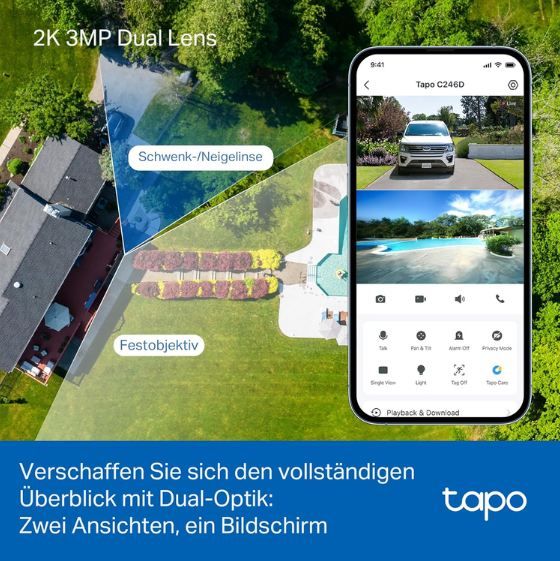 🎥 Tapo C246D 2K WLAN Überwachungskamera mit Dual-Objektiv für 54,99€ (statt 69€) 🎥 Tapo C246D 2K WLAN Überwachungskamera mit Dual Objektiv für 54,99€ (statt 69€)