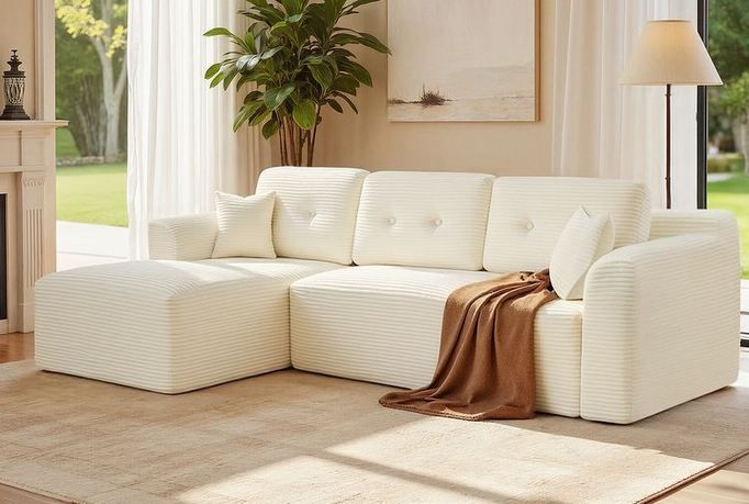 💺 Vasagle Modulares Ecksofa mit Chaiselongue, 244cm für 248,99€ (statt 330€)