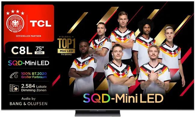 📺 TCL 75C8L 75 4K HDR SQD Mini LED Smart TV ab 1.954€ (statt 2.249€)