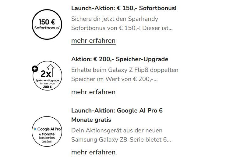 Eff. mit Gewinn! 🔥 Samsung Galaxy Z Flip8 (512GB) für 9,95€ + o2 Unlimited 5G für 39,99€ mtl.